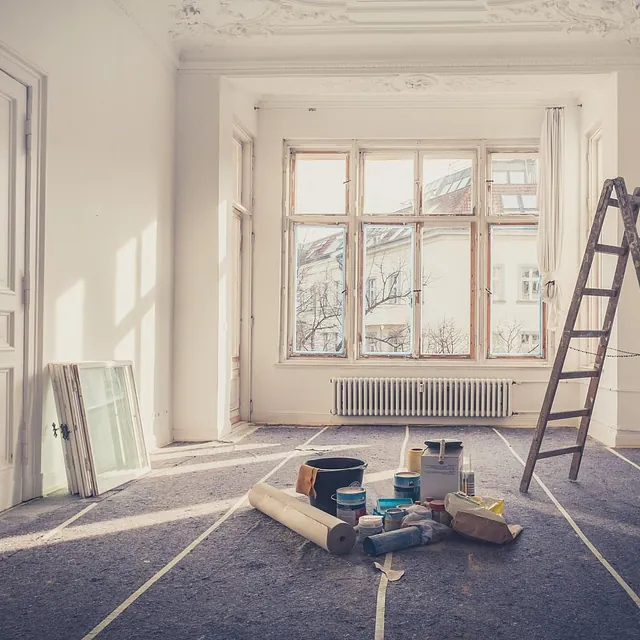 Oppussing av hvitt rom